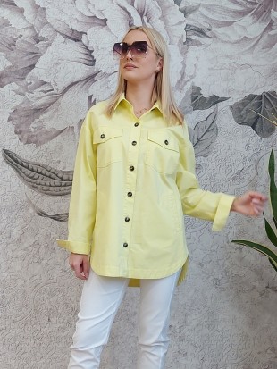 Żółta Bawełniana koszula Renata
