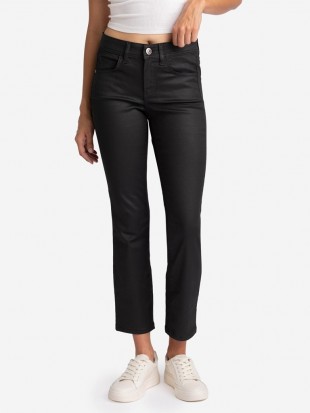 Czarne damski spodnie z eco skóry Ella 28 545 Rocks Jeans 2