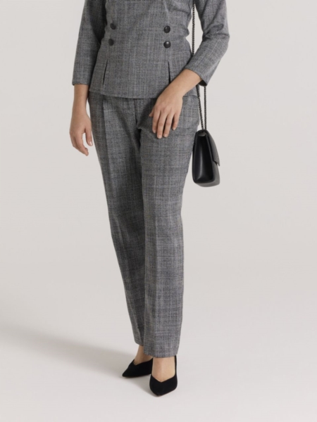 Spodnie damskie długie 25/207/24 krata Salko