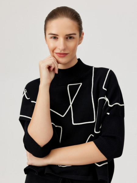 Sweter damski FR048-4-02 czarny Feria 2